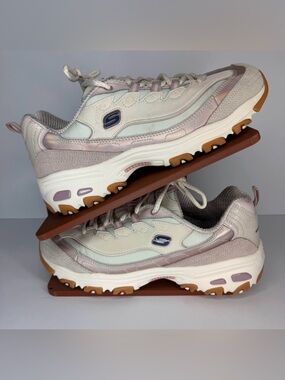 SKECHERS D’LITES Women's Size 10 Dazzling Shine Sneakers Air Cooled Memory Foam